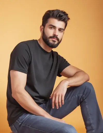 Black Plain T-Shirt