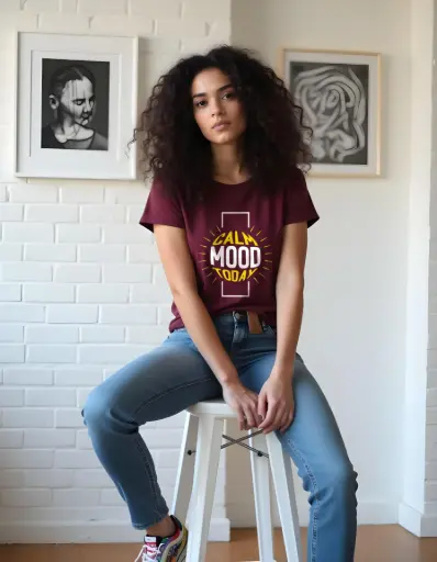 Calm Mood Today Motivational Printed T-Shirt 